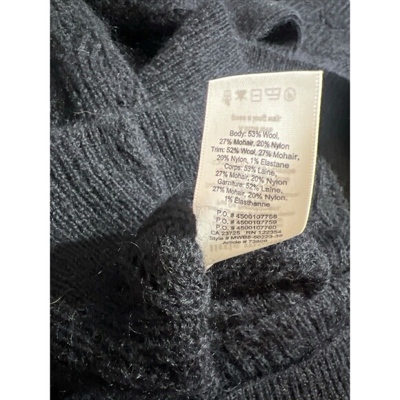 NWT New Moon Aritzia Sweater Dress Black Noir Knit Knitted Wool Blend Sz M - Picture 16 of 16